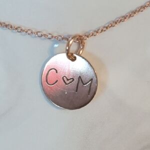 Rose Gold Initial Necklace